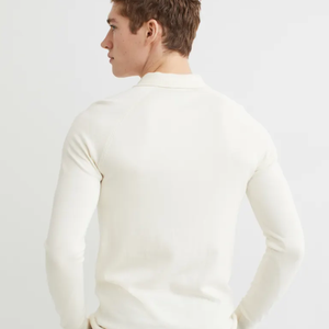 Chemise à manches longues en tricot écologique pour homme, couleur unie, streetwear d'été, hauts décontractés tendance - Product Image 4