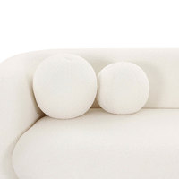 Canapé-lit sectionnel de luxe style Wabi-sabi en sherpa avec fonction rafraîchissante pour salon, appartement, villa, hôtel - Canapé en tissu moderne