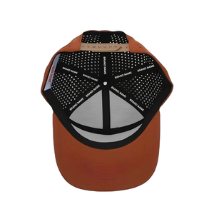 Custom Embroidery Logo Waterproof Golf Hat With Custom Tee Holder Woven Tag Inner Tape 7-Panel Perforated <b>Cap</b> Snapback Closure - Product Image 6