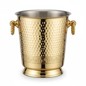 Seau à glace en acier inoxydable moderne de qualité supérieure 5L, refroidisseur à vin en métal fait à la main, articles de bar professionnels pour les hôtels, les fêtes - Product Image 6