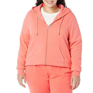 Sweat-shirts à capuche pour femmes en gros, fermeture éclair, décontractés, 100% polaire, respirants, surdimensionnés, service OEM du Pakistan - Product Image 4