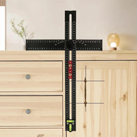 Regla de Posicionamiento para Taladrar 2 en 1, Tipo T, Multifuncional, para Trabajar la Madera, Localizador de Trabajos en Madera, Herramientas Manuales