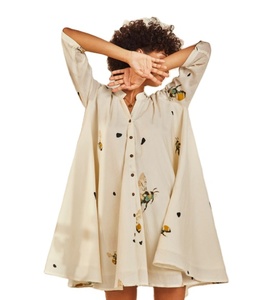 Top de manga larga con estampado para mujer, Túnica holgada informal ajustada, top acampanado - Product Image 1