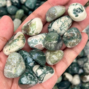 Alta calidad, venta al por mayor, musgo, ágata, piedras caídas, artesanías populares, Fengshui, amor, piedras preciosas, cristal, otras artesanías de cristal - Product Image 3