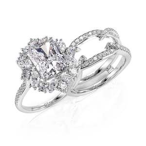 ชุดแหวนแต่งงานเงินสเตอร์ลิงสุดหรูจาก Jeulia สำหรับวันครบรอบ - Product Image 4