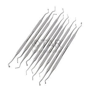 Juego de cucharas de excavadora Dental, 10 Uds., instrumentos médicos restauradores con extremos de 1mm a 2,5mm, herramientas de llenado compuestas de doble cara - Product Image 1