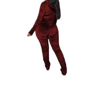 ชุดเซ็ทลำลองผู้หญิง 2 ชิ้น เสื้อฮู้ดแขนยาวผ้าฝ้าย 100% ระบายอากาศดี กางเกงขายาวทรงสปอร์ต สำหรับฤดูหนาว ปี 2026 - Product Image 4