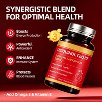 Gélules de CoQ10 Ubiquinol : Soutien Énergétique Cellulaire et Antioxydant, Formule Personnalisée, Usine GMP, Complément pour la Santé Cardiaque, Cérébrale et Générale