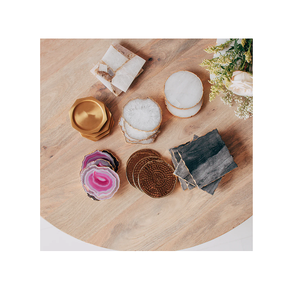 Accesorios de vajilla de tema moderno Posavasos de ágata con rebanada de ágata galvanizada dorada a precio mayorista con calidad superior - Product Image 1