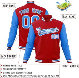 Veste universitaire de baseball surdimensionnée pour hommes avec col montant et broderie de logo personnalisé pour Letterman - Product Image 3