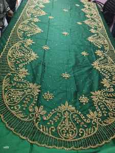 Envolturas de George con cuentas para mujeres indias, lo último en heavy African Headtie Gene Sega en todos los colores, seda de 2-5 yardas para adultos - Product Image 4