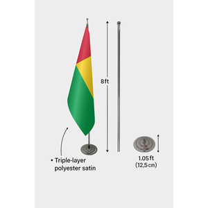 Official Guinea-Bissau Indoor <b>Flag</b> Custom 3x5ft Car <b>Flag</b> Digital Printing Techniques Cotton Polyester Silk Aluminum <b>Pole</b> - Product Image 6