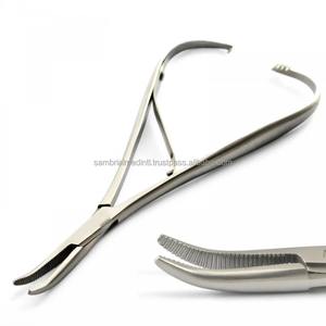 Porte-aiguille Mathieu orthodontique incurvé Smaha de 14 cm en acier inoxydable allemand de qualité supérieure, instrument chirurgical dentaire, certifié CE, manuel - Product Image 2