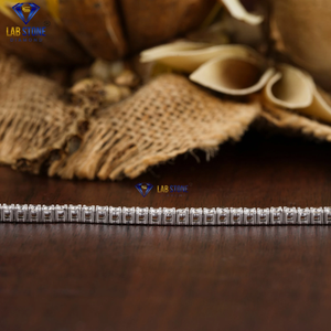 8.84 TDW Bracelet rond en diamant taillé en brillant or blanc 18 carats diamant non certifié Cvd/hpht bijoux en diamant - Product Image 3