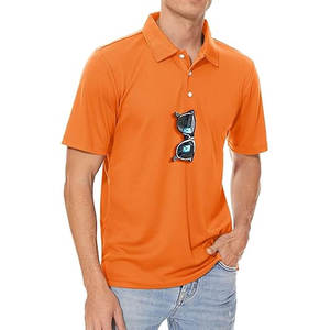 Polos de secado rápido para hombre, camisas de poliéster con cuello informal, manga corta, absorbe la humedad, protección solar, polos para hombre - Product Image 1