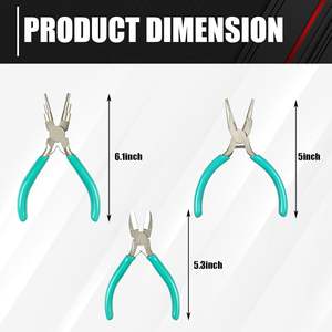 Juego de alicates para microjoyería de acero inoxidable, 3 uds., kit de herramientas para hacer joyas y suministros para elaborar y reparar joyas - Product Image 4