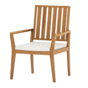 Chaise de restaurant en teck de qualité supérieure avec assise en mousse souple, design moderne et élégant - Product Image 3