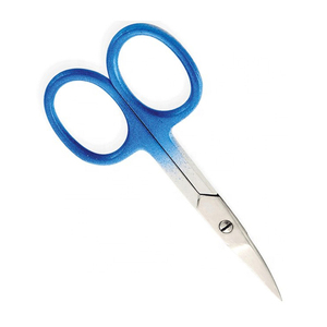 Ciseaux à ongles en acier inoxydable personnalisés avec lame incurvée tranchante Ciseaux à cuticules Coiffure et soins pour bébés Manche en plastique Vente en gros - Product Image 3