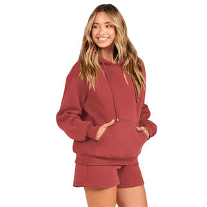 Sudadera con Capucha Holgada de Manga Larga para Mujer, Mezcla de Algodón Transpirable y Ecológica, Estilo Urbano Informal - Product Image 1