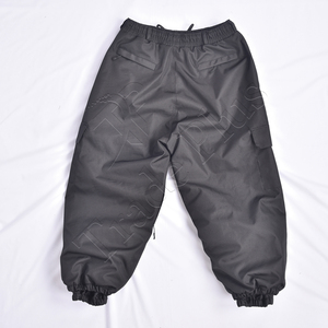 Pantalon cargo imperméable noir pour homme, taille élastique avec cordon de serrage, vêtements de sport d'extérieur - Product Image 6