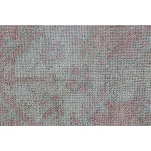 Alfombra Turca Pequeña de 1.6x3.2 pies (48x99 cm), Alfombra Vintage Blanca con Diseño de Puntos - Product Image 5