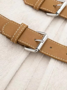 Veste coupe-vent d'hiver pour femmes avec ceinture, capuche, fermeture éclair, polyester/nylon, vêtements d'extérieur - Product Image 5