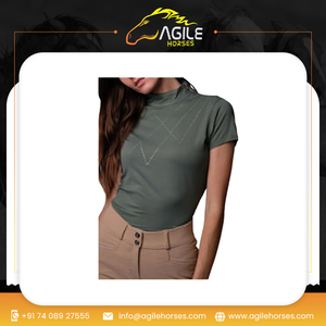 Camisa de equitación de la mejor calidad, Polo de capa base, camisa de equitación para mujer ecuestre de fabricante indio - Product Image 6