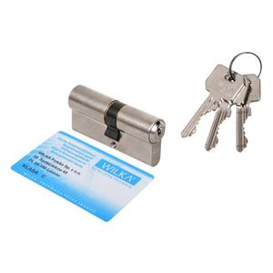 Cylindre de porte WILKA 1400 K423 40/55 Nickel mat, 3 clés dentelées, Classe C - Product Image 1