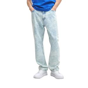 Jeans de Mezclilla Personalizados de Alta Calidad, Corte Recto y Amplio, Jeans de Talla Regular para Hombre, Pantalones Largos Holgados, Estilo Urbano - Product Image 1