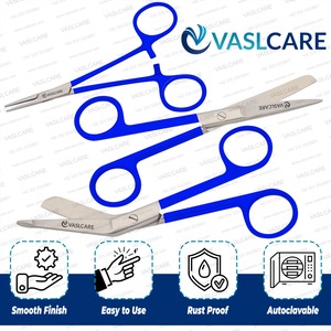 Juego de 3 tijeras Vaslcare Premium enfermería, fórceps hemostáticos manuales con abrazadera, tijeras de vendaje quirúrgico para vasectomía - Product Image 3