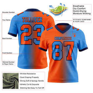 Maillot de football américain pour jeunes sur mesure, uniforme respirant de qualité supérieure pour le tournoi scolaire d'entraînement de club et le jour du match - Product Image 4