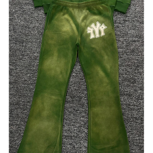 OEM Manufacturer Cotton French Terry Screen Printing Acid Wash Zipper Premium Quality Streetwear Flared Heavyweight Winter - Product Image 5