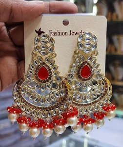Ấn Độ Mới Nhất Truyền Thống <span class=keywords><strong>Kundan</strong></span> Vàng Cao Mạ Với Ngọc Trai Thiết Kế Đẹp Fancy <span class=keywords><strong>Kundan</strong></span> <span class=keywords><strong>Earrings</strong></span> <span class=keywords><strong>Set</strong></span> Cho Phụ Nữ Và Cô Gái - Product Image 3