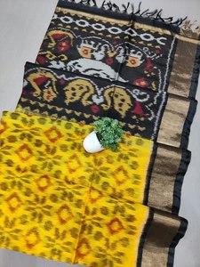 ส่าหรีผ้าฝ้ายผ้าไหม ikkat ที่สวยงาม - Product Image 5