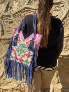 กระเป๋าหนังนิ่มแฟชั่นสไตล์โบฮีเมียน,กระเป๋าถือทรงพู่กระเป๋ามีระบายสำหรับผู้หญิงกระเป๋าสะพายไหล่ - Product Image 2