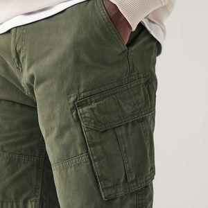 Pantalones cortos Cargo informales de cintura media para hombre de verano estilo callejero ecológico de secado rápido transpirable personalizable colores sólidos - Product Image 4