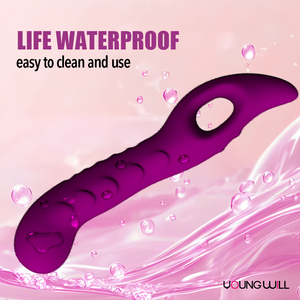 Vibrador de Conejo Profesional a Prueba de Agua, Recargable por USB, Ergonómico, con Base de Anillo para Dedo, Textura Ondulada, Masajeador de Punto <span class=keywords><strong>G</strong></span> - Product Image 5