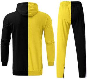 ชุดวอร์มผ้าฝ้าย100% สำหรับผู้ชาย, ชุดออกกำลังกายผ้าฝ้ายมีฮู้ดเสื้อวอร์มออกกำลังกายกลางแจ้งมีสไตล์ - Product Image 3