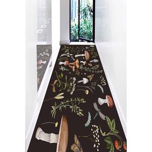 Tapis imprimé moderne motif champignon, coloré, épais, personnalisé, mignon, en chenille - Product Image 5