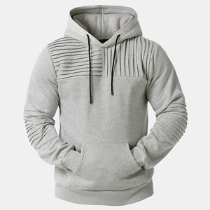 Pull à capuche surdimensionné avec logo personnalisé pour hommes, molleton lourd avec col à capuche, motif uni, pour vêtements de rue d'hiver - Product Image 1