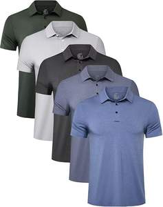 T-shirt de golf à manches courtes à séchage rapide pour hommes Performance évacuant l'humidité pour un entraînement décontracté pour polos - Product Image 1