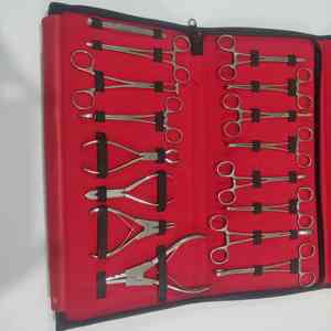 ชุดเครื่องมือเจาะร่างกายแบบมืออาชีพ16ชิ้นชุดเครื่องมือผ่าตัดทำจากสเตนเลสทางการแพทย์พร้อมกระเป๋าหนัง - Product Image 3