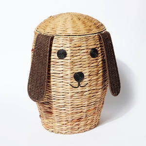Handbraided water hyacinth baskets <b>baby</b> room decor & organization animal shaped <b>storage</b> basket - Product Image 5
