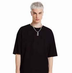 T-shirt homme 100% coton lourd surdimensionné Hip Hop personnalisé en vrac t-shirt en coton doux simple conception impression fournisseur OEM - Product Image 1