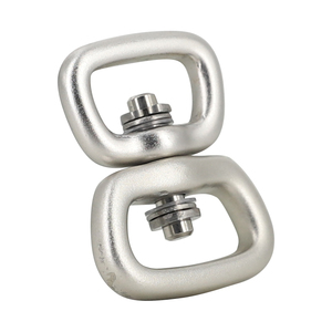 Bán buôn 4kn 360 độ xoay đôi móc mắt Nhẫn hàng không hợp kim nhôm Dây Xích Chó Carabiner cho khai thác mỏ xoay xoay - Product Image 1