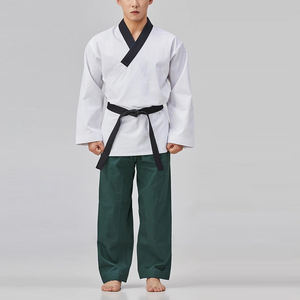 Material de alta calidad hecho artes marciales desgaste Taekwondo uniformes diseño personalizado tela transpirable Taekwondo uniforme - Product Image 1