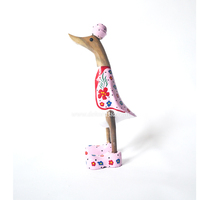 Figurine de canard en bambou faite à la main, art moderne écologique, Art déco, décoration de table de luxe, artisanat décoratif unique, décoration de maison personnalisée