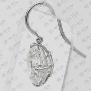 3.60 TCW Asscher Cut Drop Dangle Moissanite <b>Hoop</b> <b>Earrings</b> <b>for</b> <b>Women</b> / Anniversary Gift Jewelry <b>for</b> Her Diamond Studs - Product Image 3