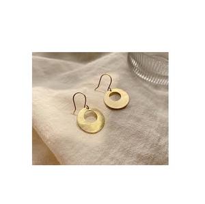 Pendientes de Joyería de Oro Ecológicos para Bodas, Joyería de Moda para Mujer, Pendientes de Latón con Diseño Geométrico, Pendientes de Latón para Niñas - Product Image 4