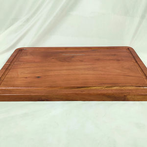 Juego de Cuchillo de Cocina y Tabla de Queso de Madera de Haya Ecológica con Incrustaciones de Arte Popular, Bandeja de Corte Rectangular - Product Image 1